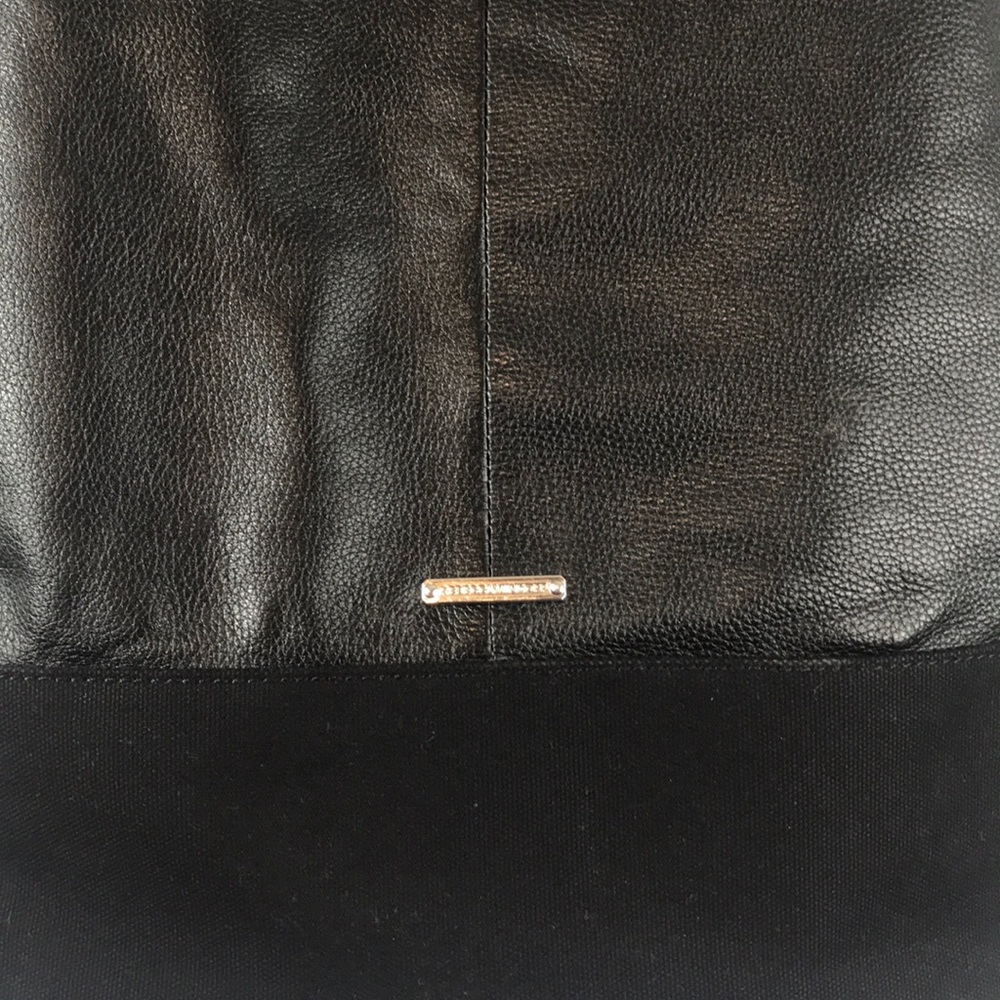 Rebecca Minkoff Leather and Canvas Tote Black - Picture 4 of 8